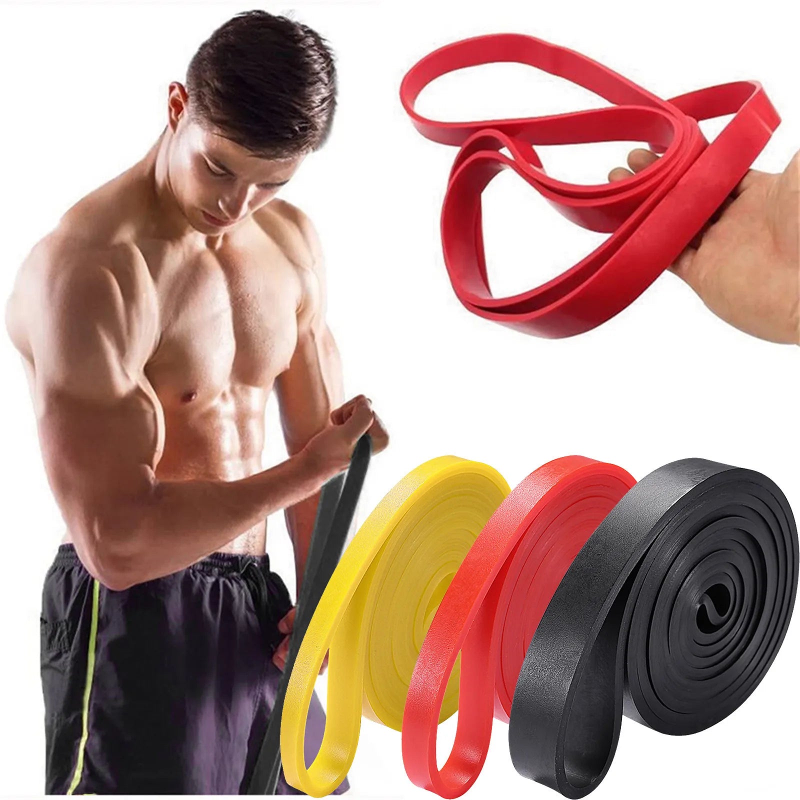 Resistance Bands Set — Home Workout Exercise Bands for Men & Women